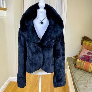 Chic Black Fur Jacket